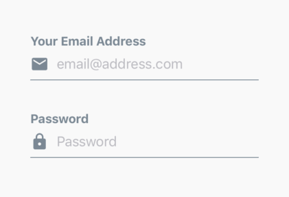 Input with Label and icons